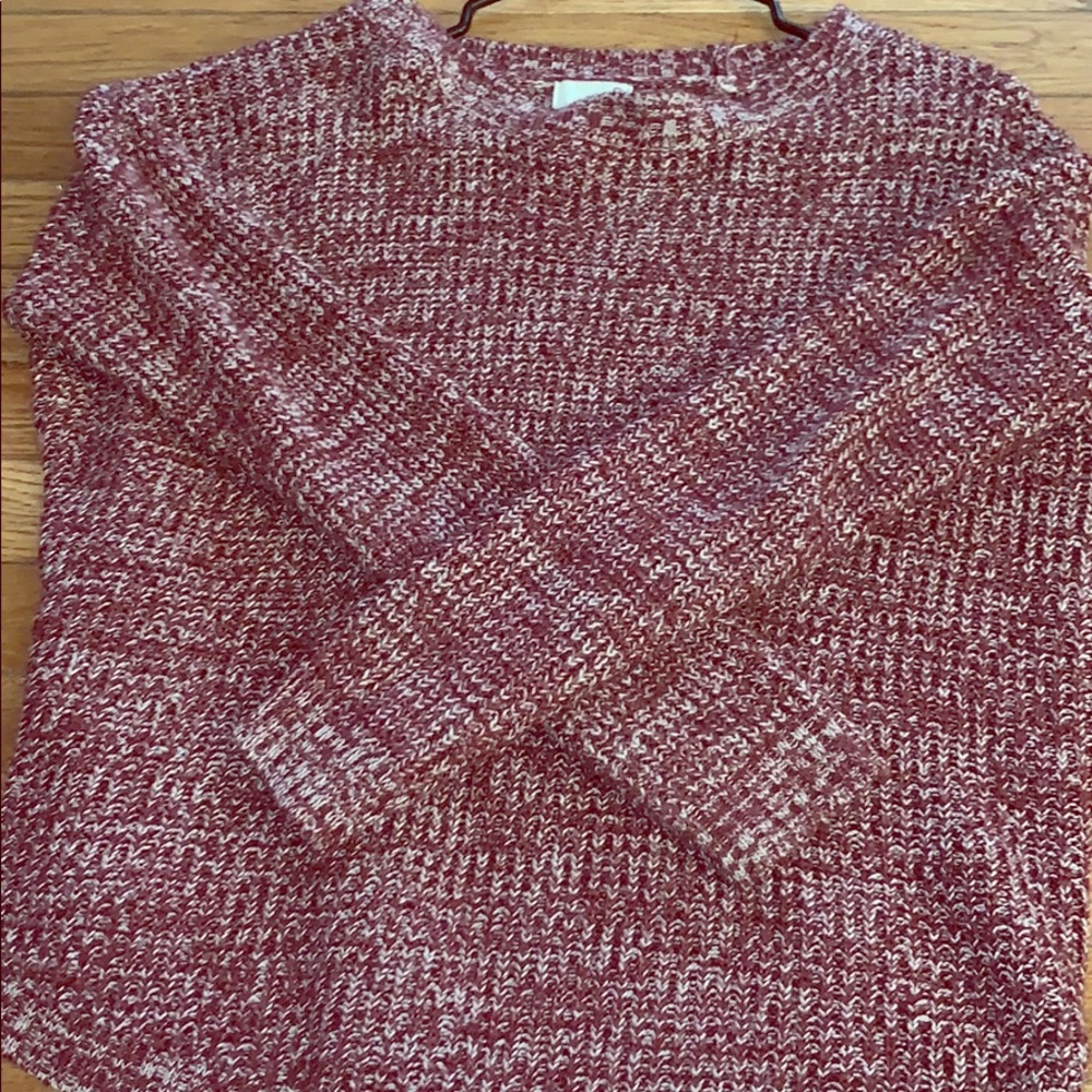 Purple and white grainy color sweater